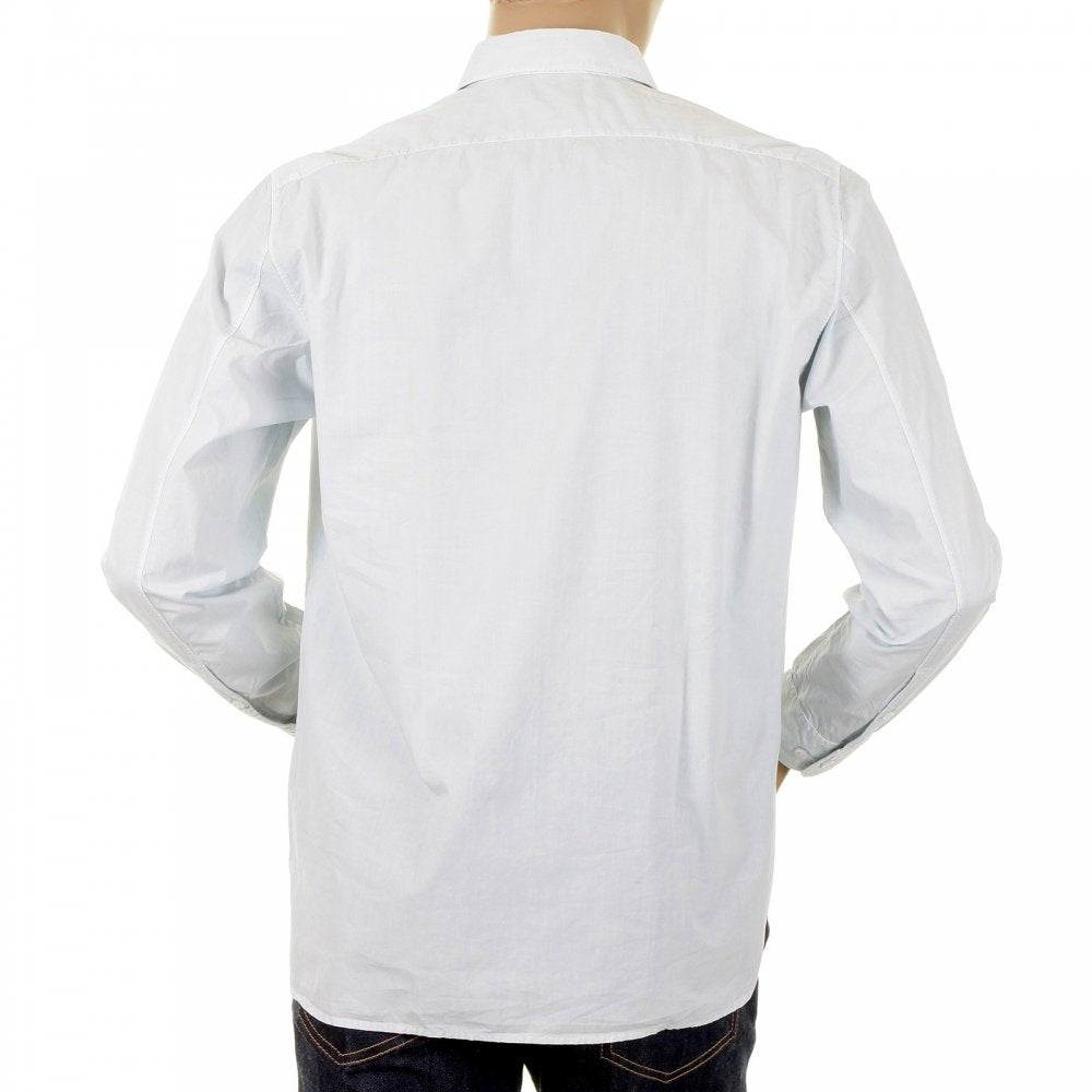Long Sleeve Washed Sky Blue Shirt