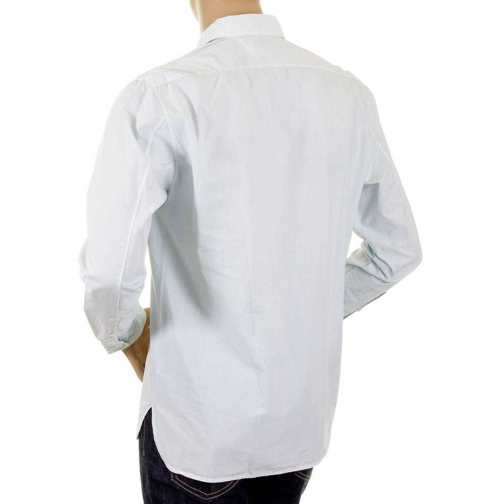 Long Sleeve Washed Sky Blue Shirt