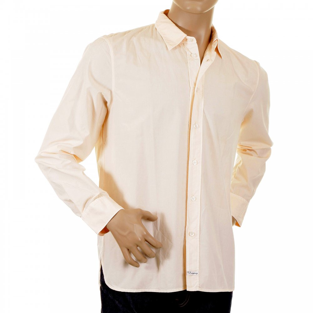 Long Sleeve Washed Peach Coloured Shirt