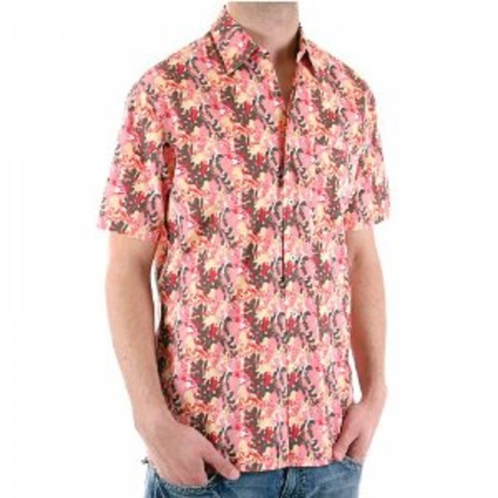 Multicoloured Short Sleeve Print Shirt