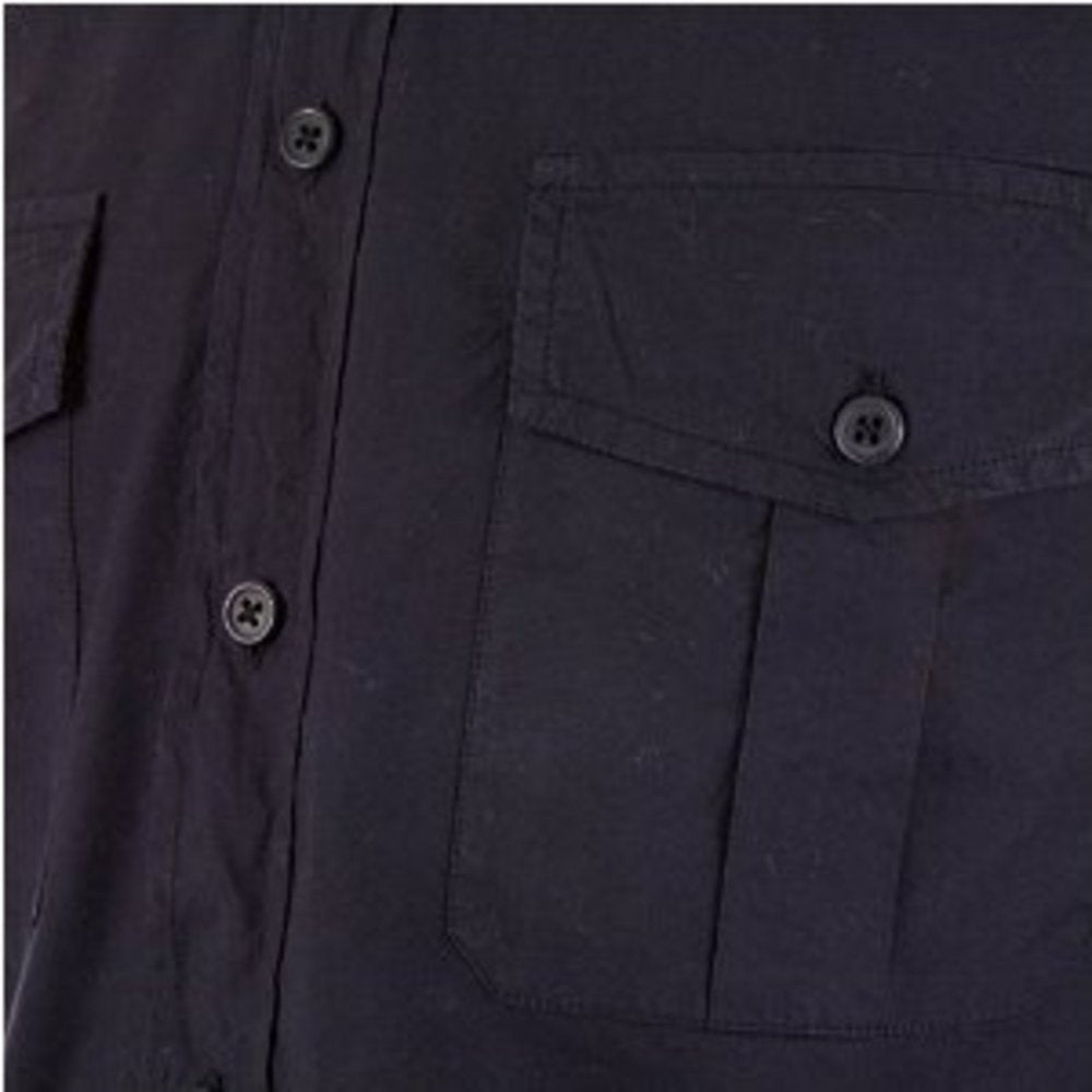 Washed Navy Long Sleeve Shirt