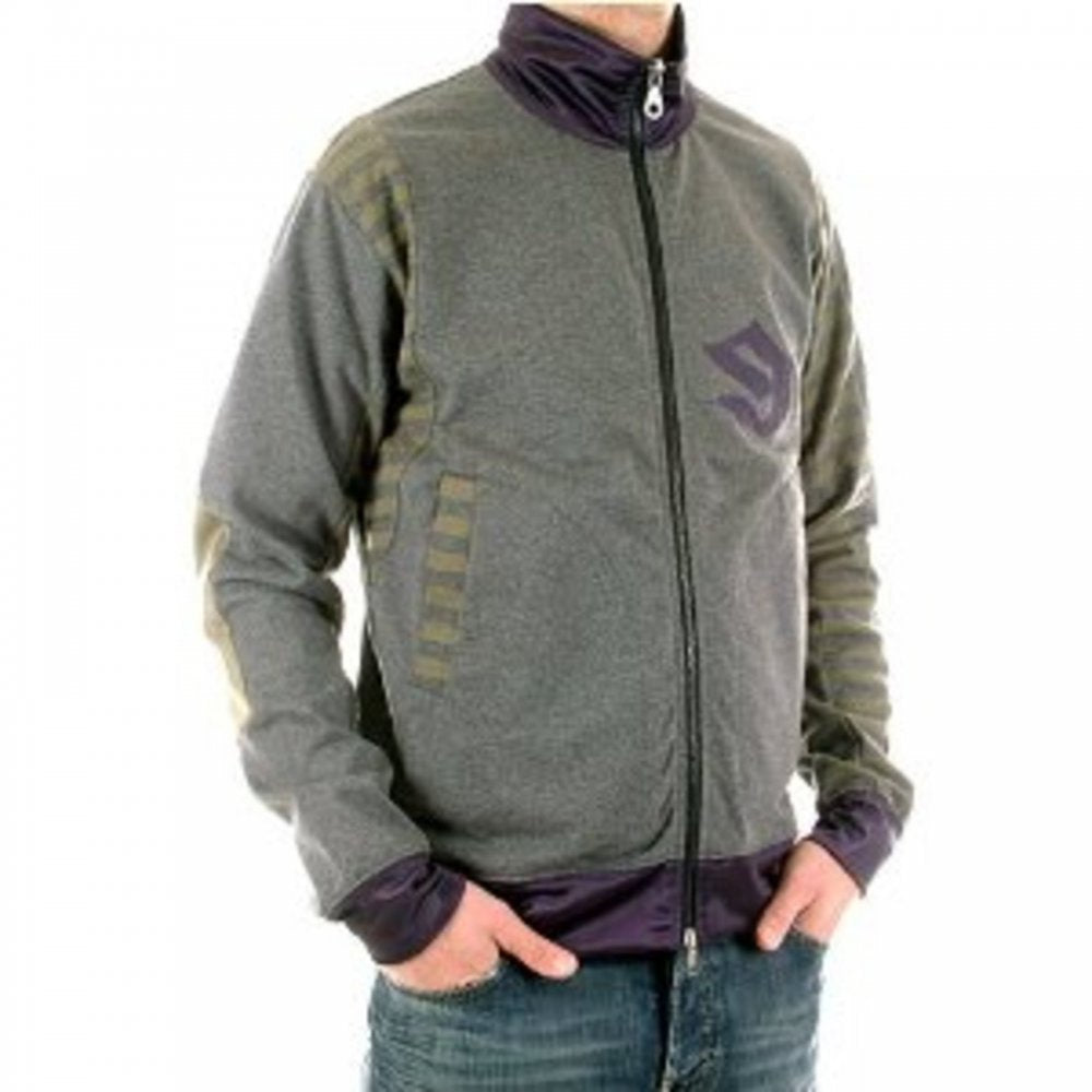 Charcoal Long Sleeve Zipped Sweatshirt Jacket