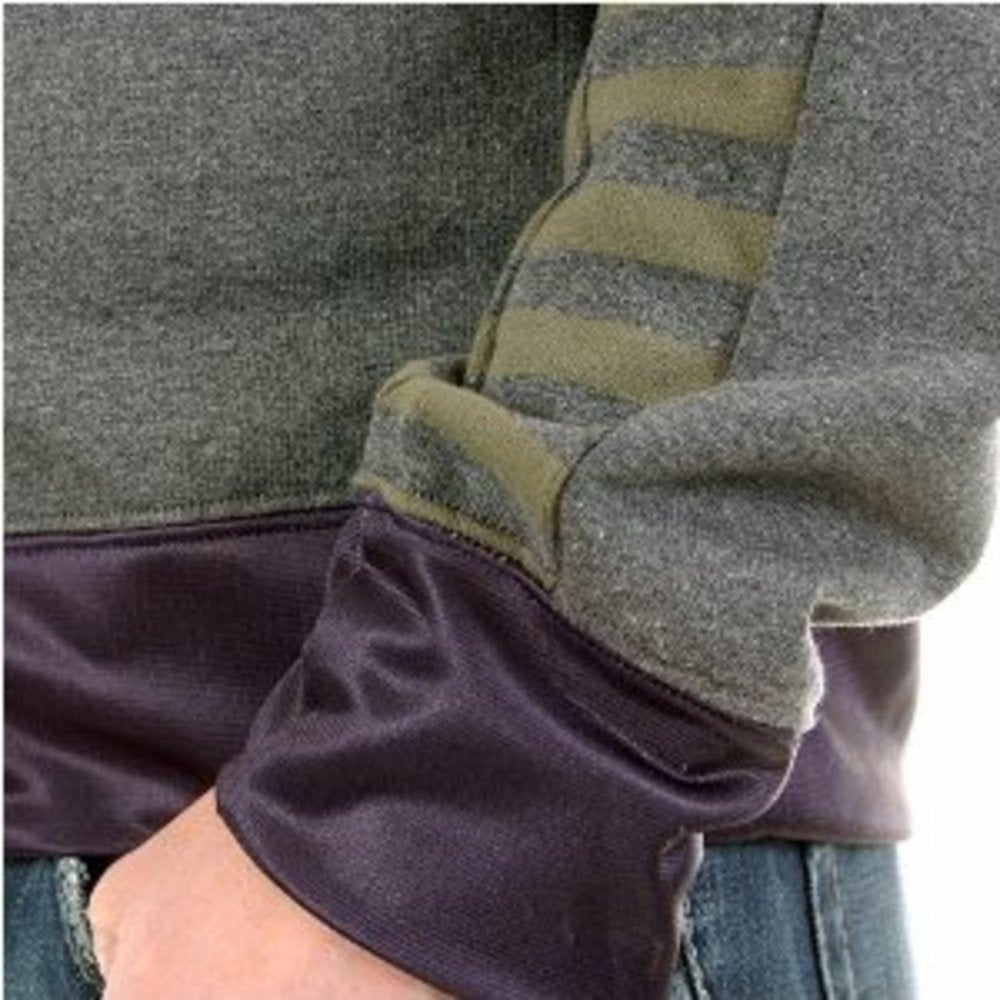 Charcoal Long Sleeve Zipped Sweatshirt Jacket