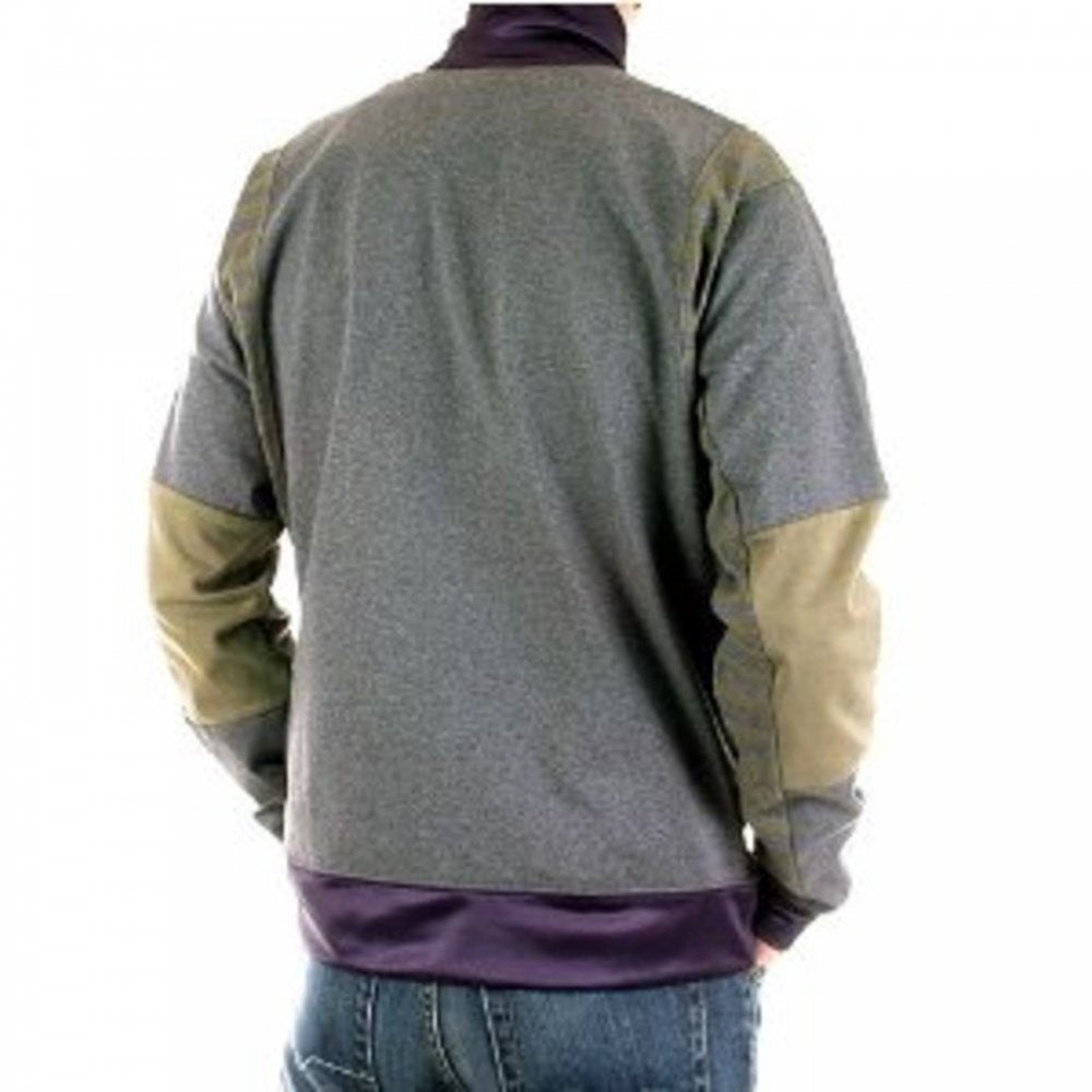 Charcoal Long Sleeve Zipped Sweatshirt Jacket