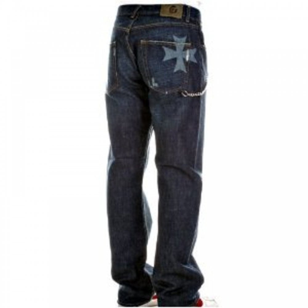 Classic Fit Crosshatch Denim Jeans