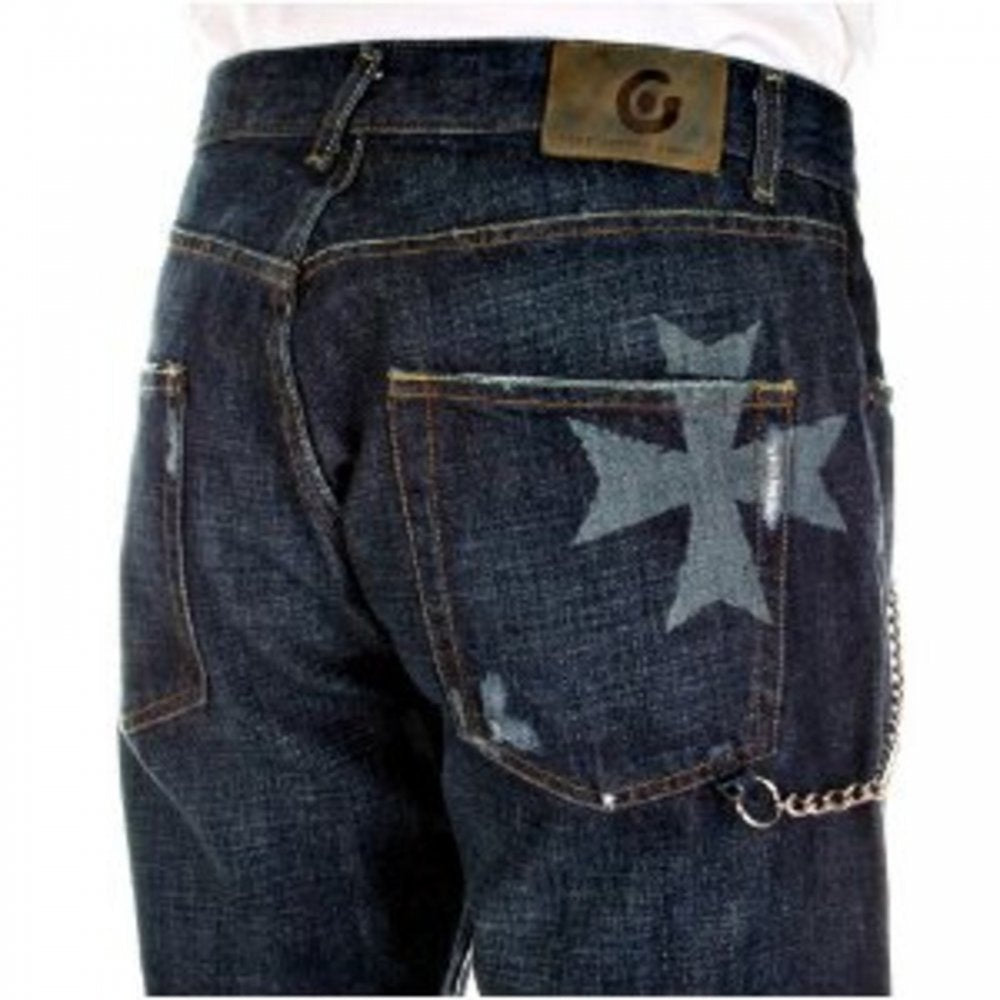 Classic Fit Crosshatch Denim Jeans