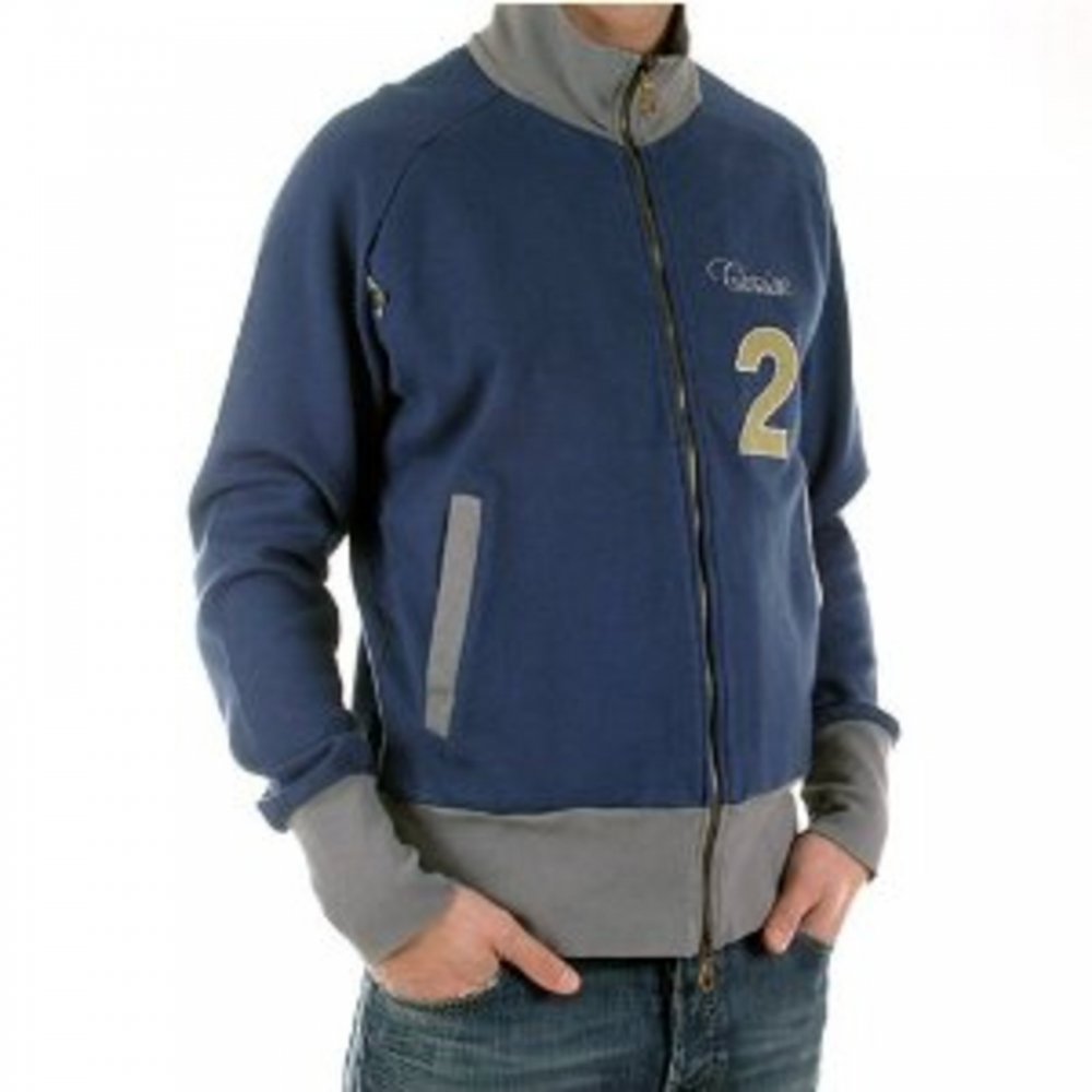 Zipped Navy Long Sleeve Sweatshirt