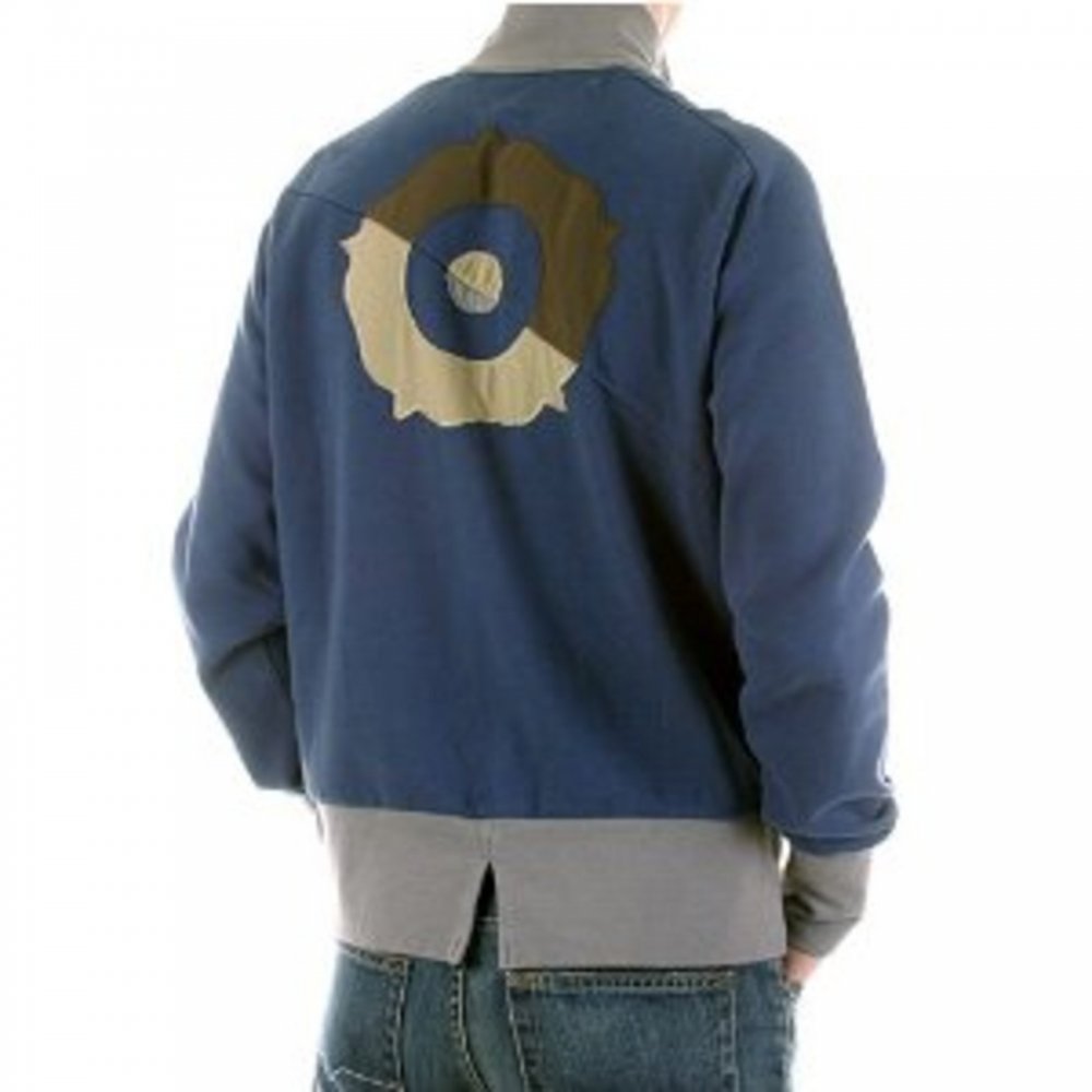 Zipped Navy Long Sleeve Sweatshirt