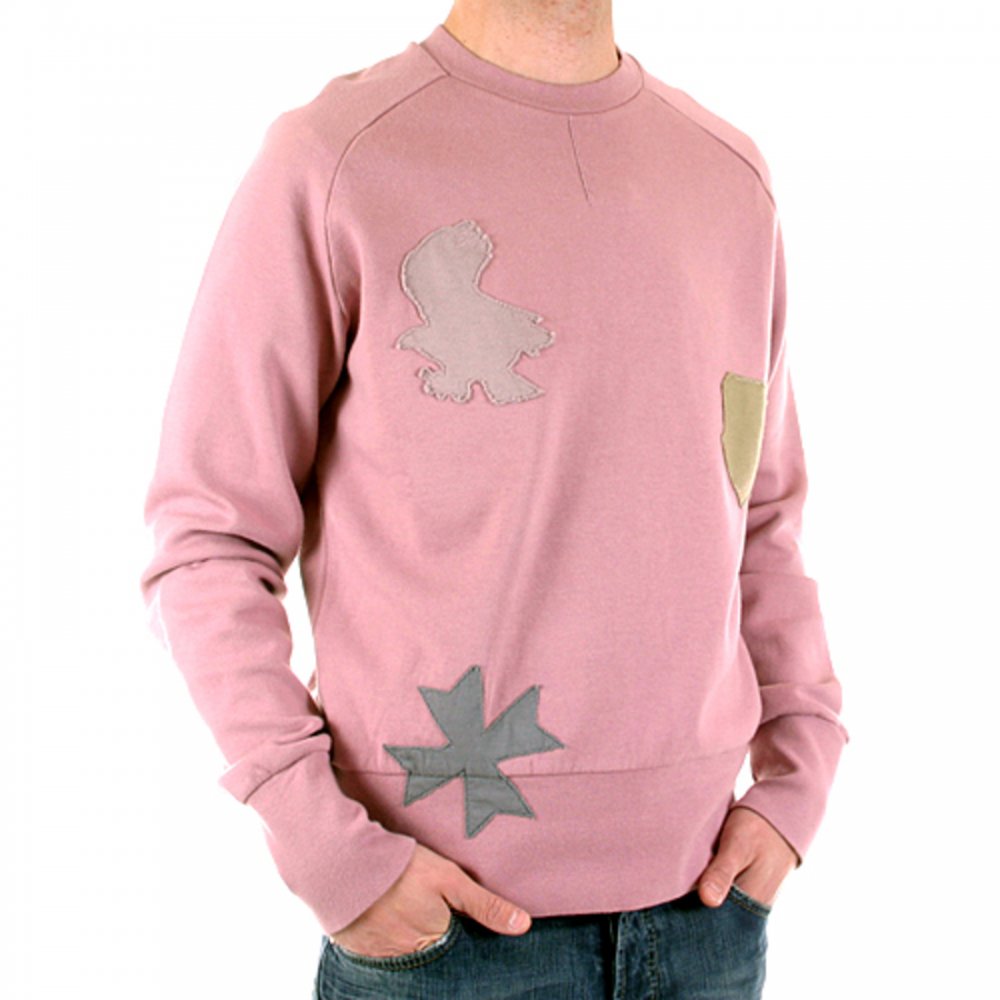 Rose Pink Crew Neck Long Sleeve Sweatshirt