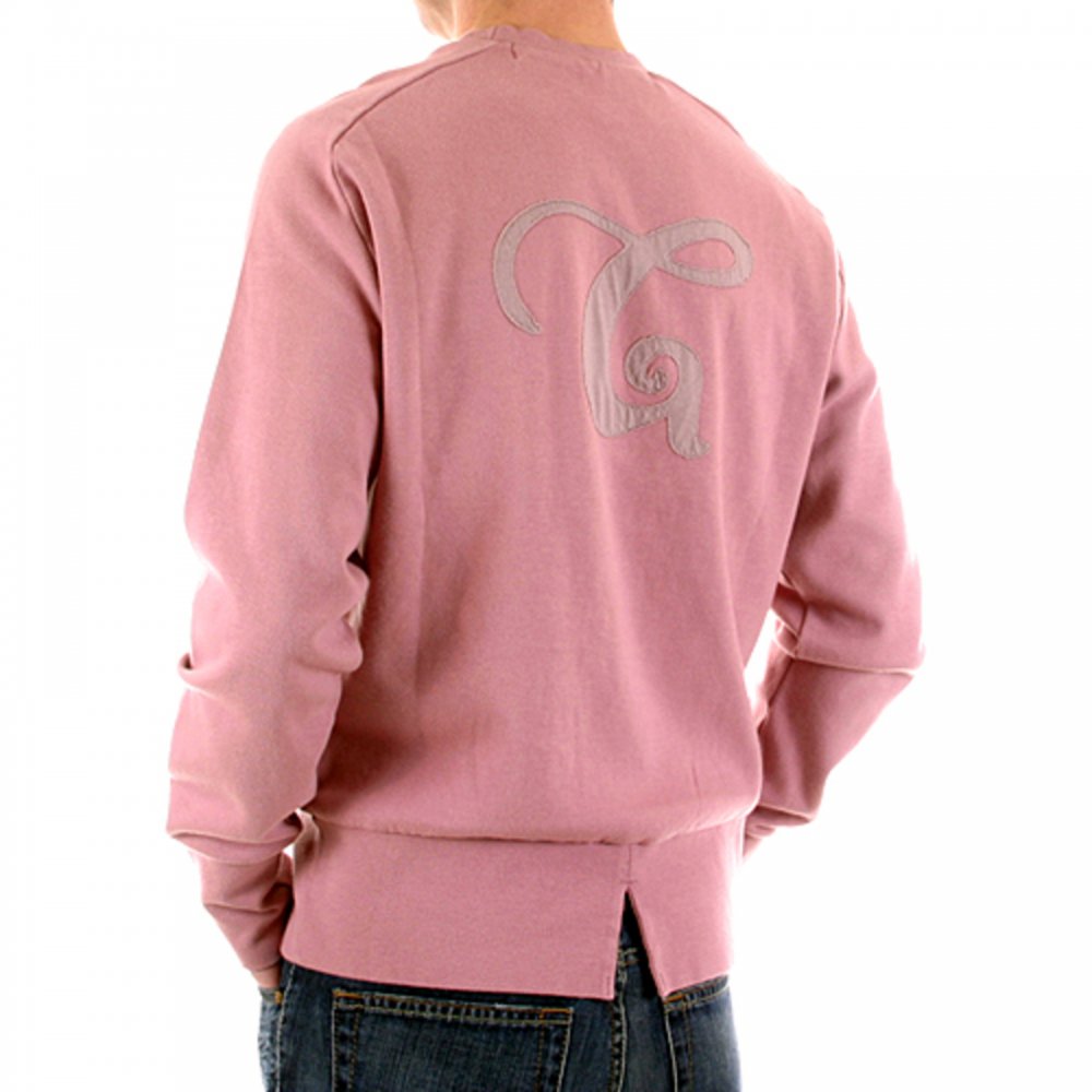 Rose Pink Crew Neck Long Sleeve Sweatshirt