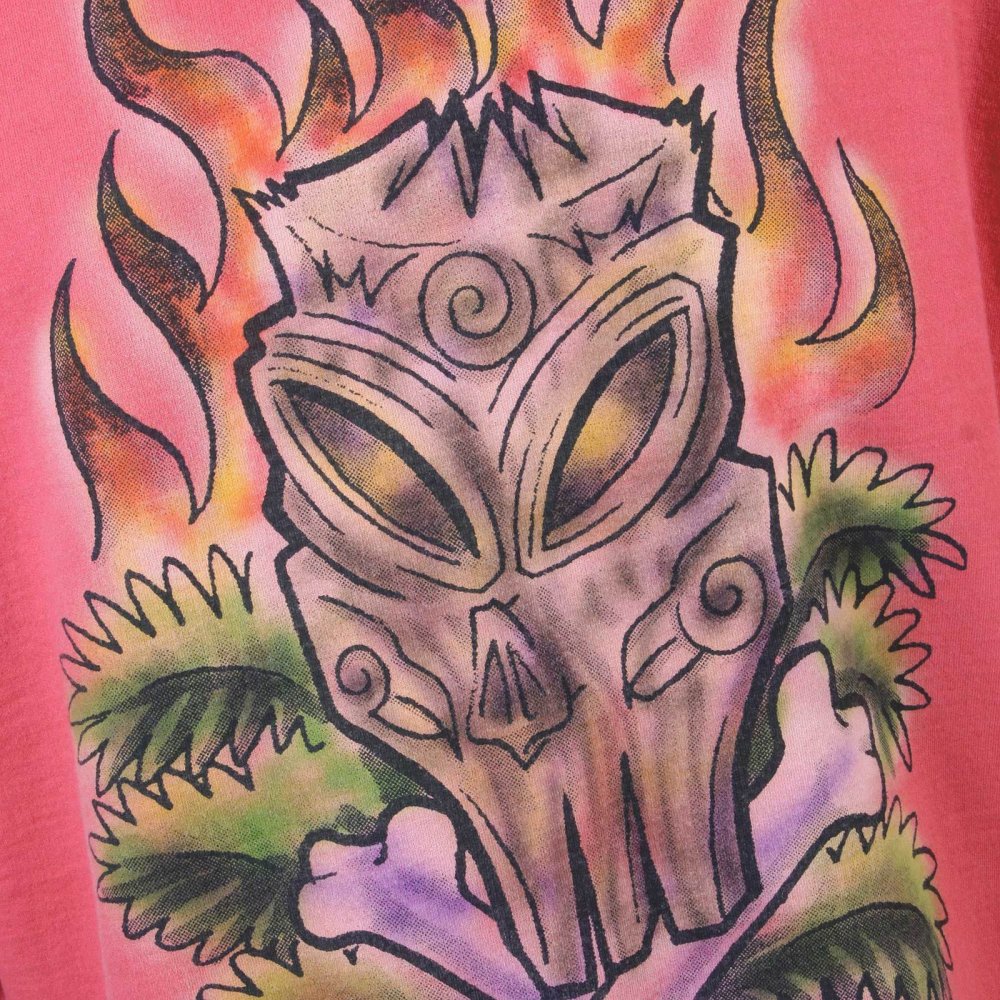 Coral Tiki zipped Hooded sweatshirt