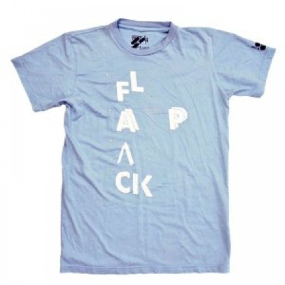 Sky blue short sleeve Flat Pack print t-shirt