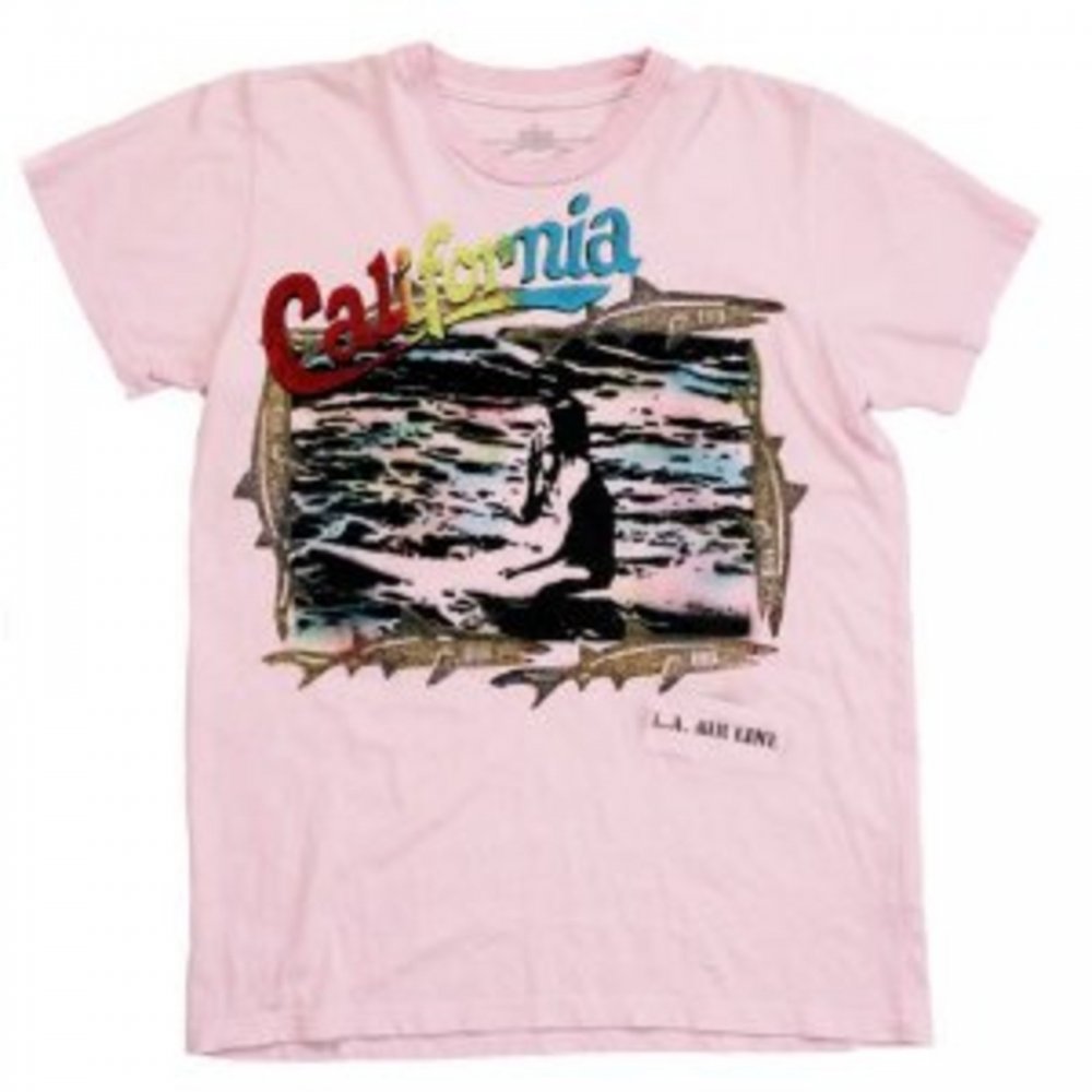 Dogtown Surf Worried Surfer Pink T Shirt
