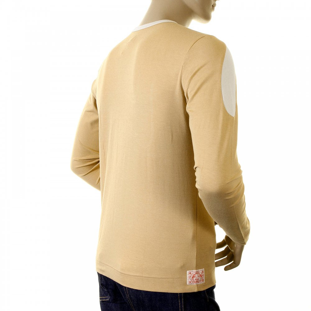 Rare and Original Camel Coloured Long Sleeve T Shirt
