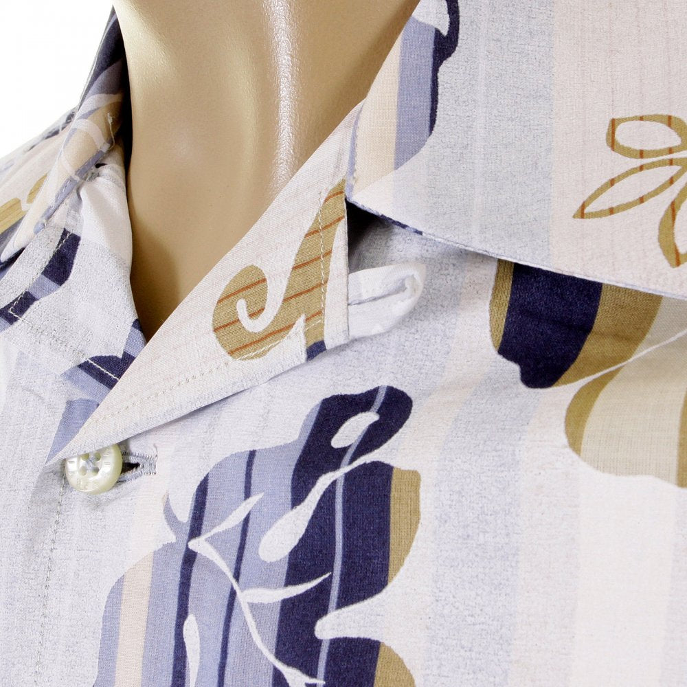 Genuine and Rare Mens Short Sleeve Ink Floral Print Shirt