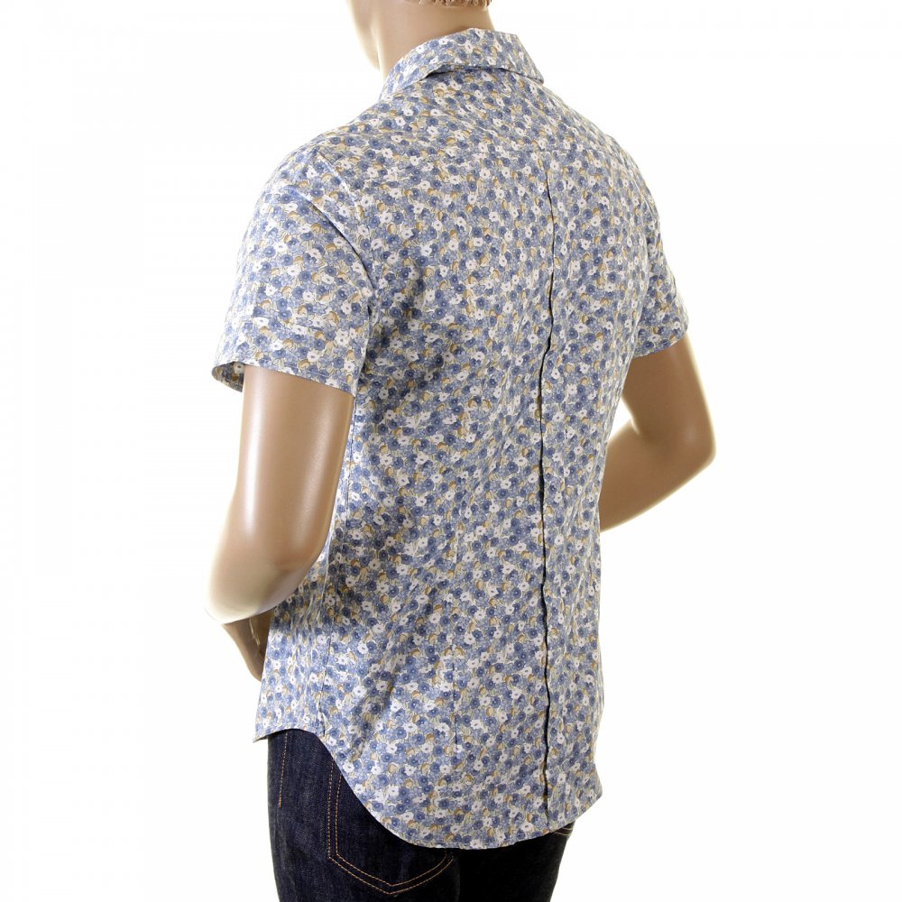Genuine and Rare Mens Short Sleeve Floral Print Shirt