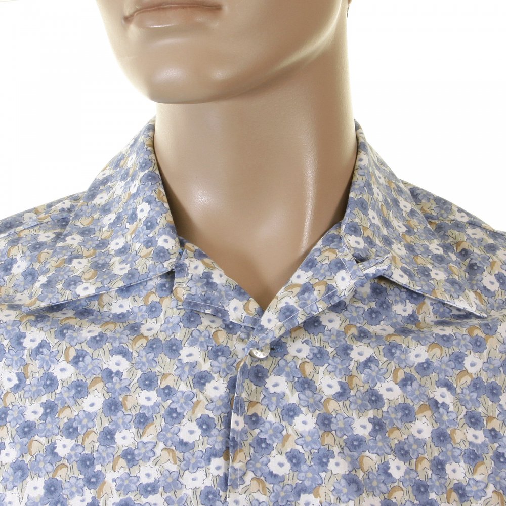Genuine and Rare Mens Short Sleeve Floral Print Shirt