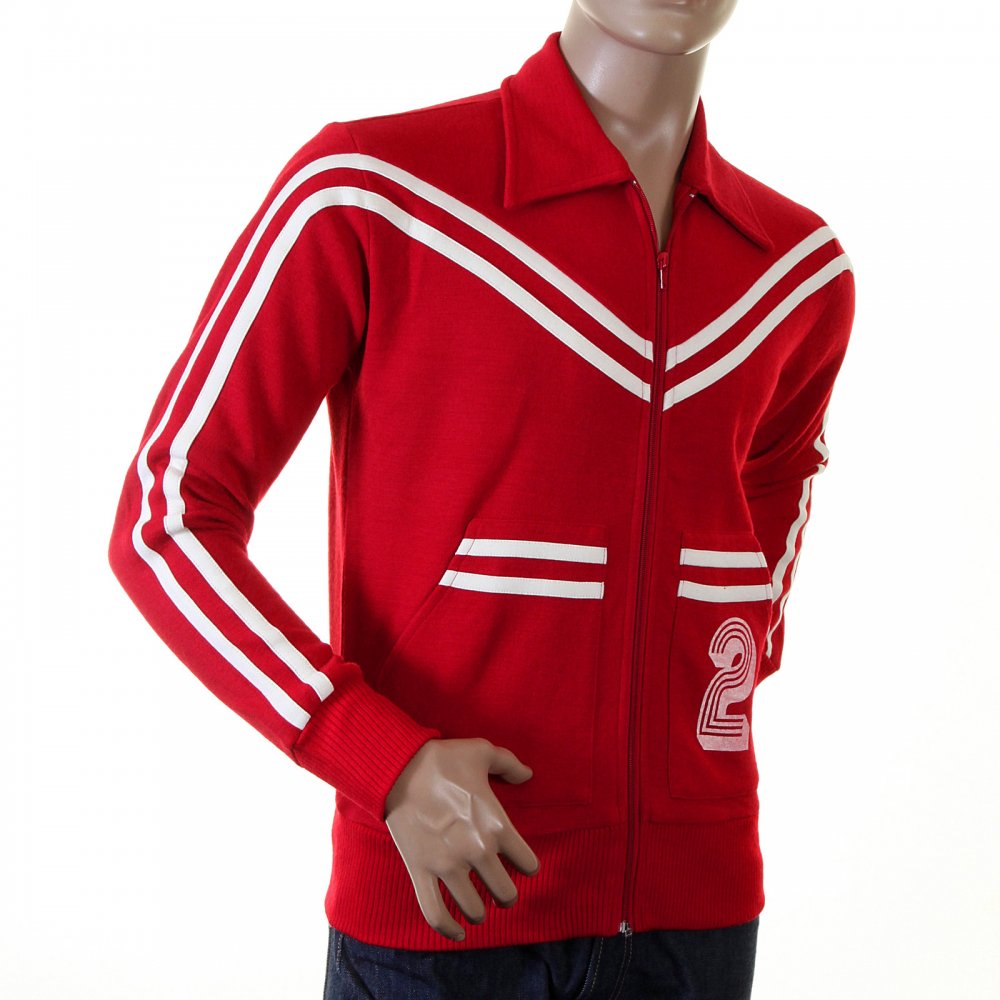 Early and Authentic Red Retro Track Jacket