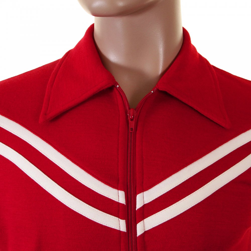 Early and Authentic Red Retro Track Jacket