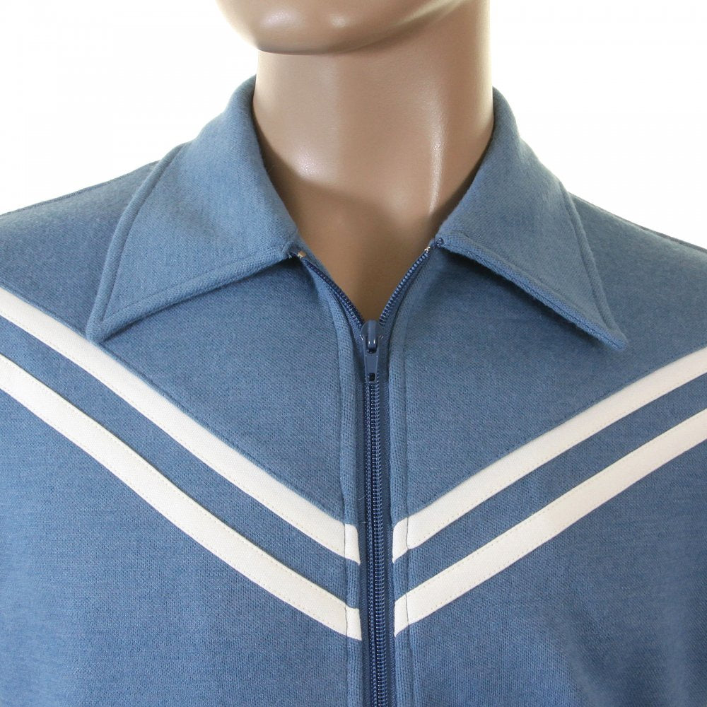 Early and Authentic Azure Blue Retro Track Jacket