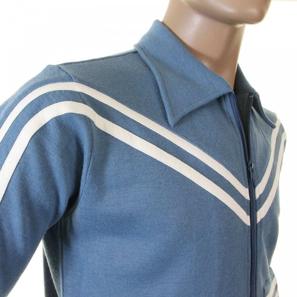 Early and Authentic Azure Blue Retro Track Jacket