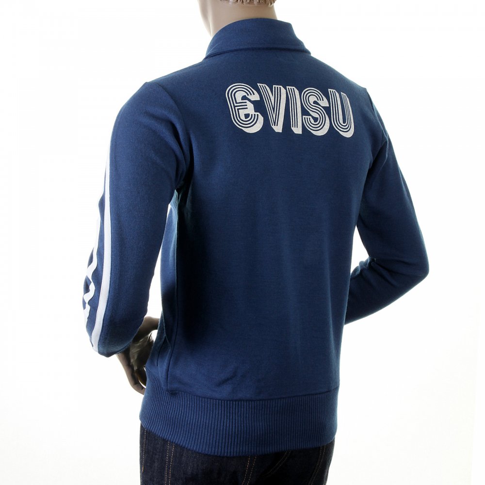 Authentic and Rare Ink Blue Retro Track Jacket