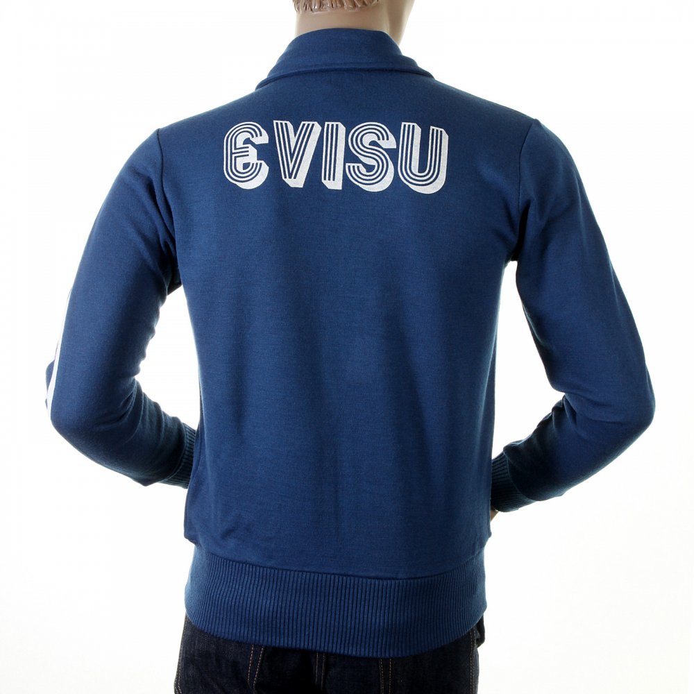 Authentic and Rare Ink Blue Retro Track Jacket