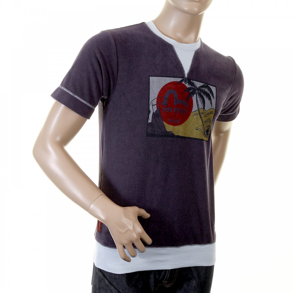 Rare and Genuine Ink Blue BON VOYAGE Print T Shirt
