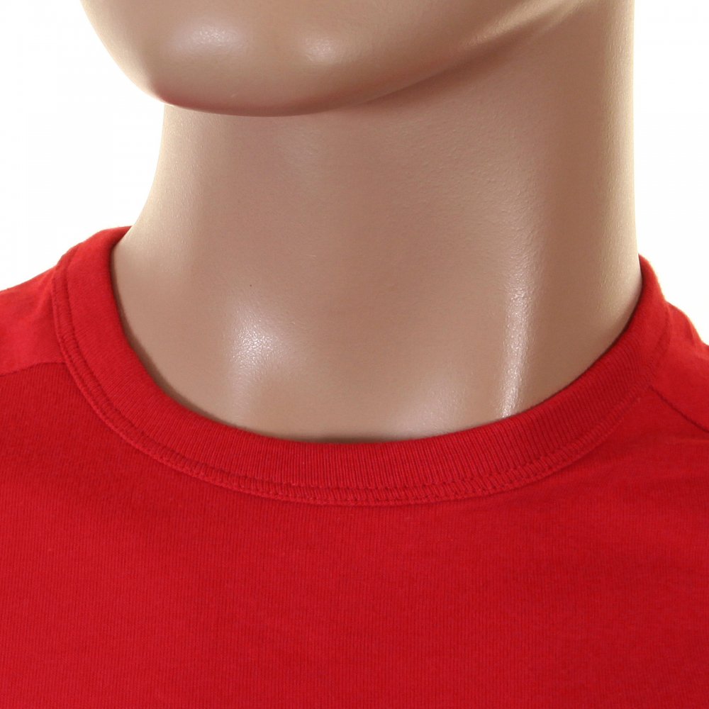 Authentic and Rare Red T-Shirt with SUN DRIED DENIM Logo