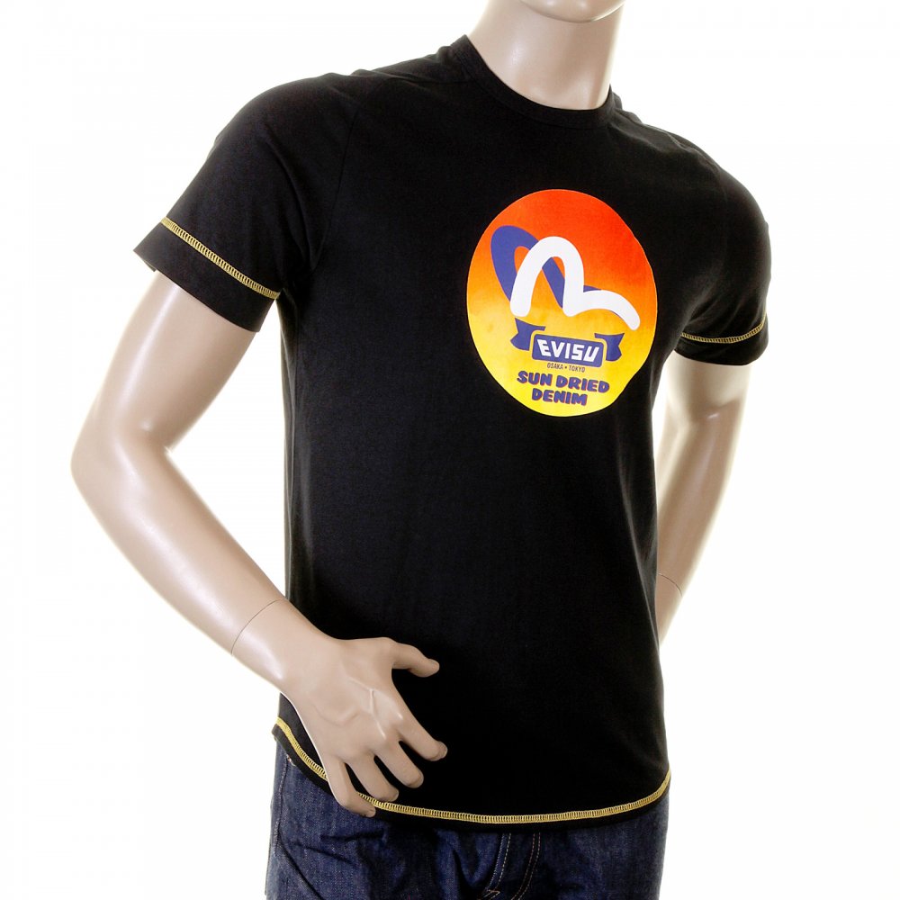 Rare Black T-Shirt with SUN DRIED DENIM Logo