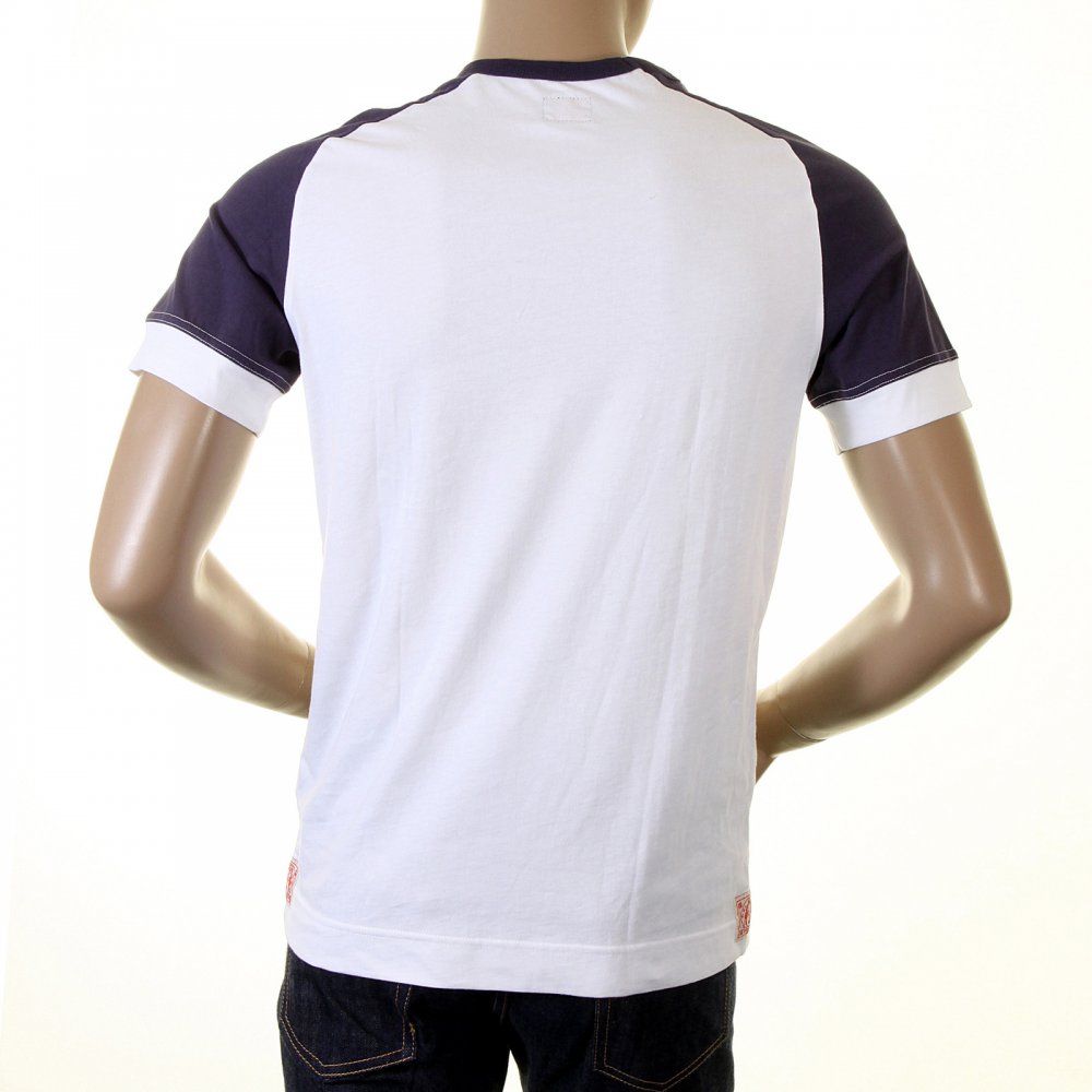 Early and Rare White with Ink Blue Short Sleeve T-Shirt