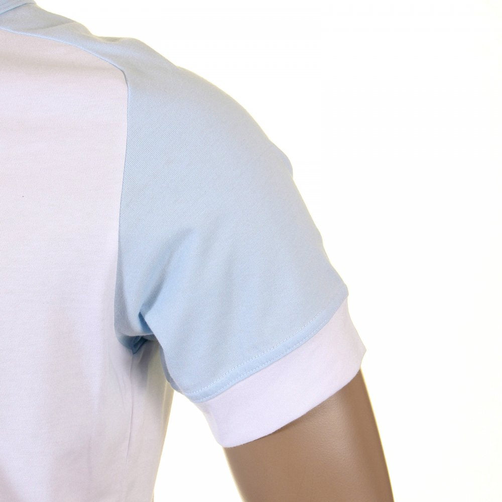 Original and Rare White with Sky Blue Short Sleeve T-Shirt