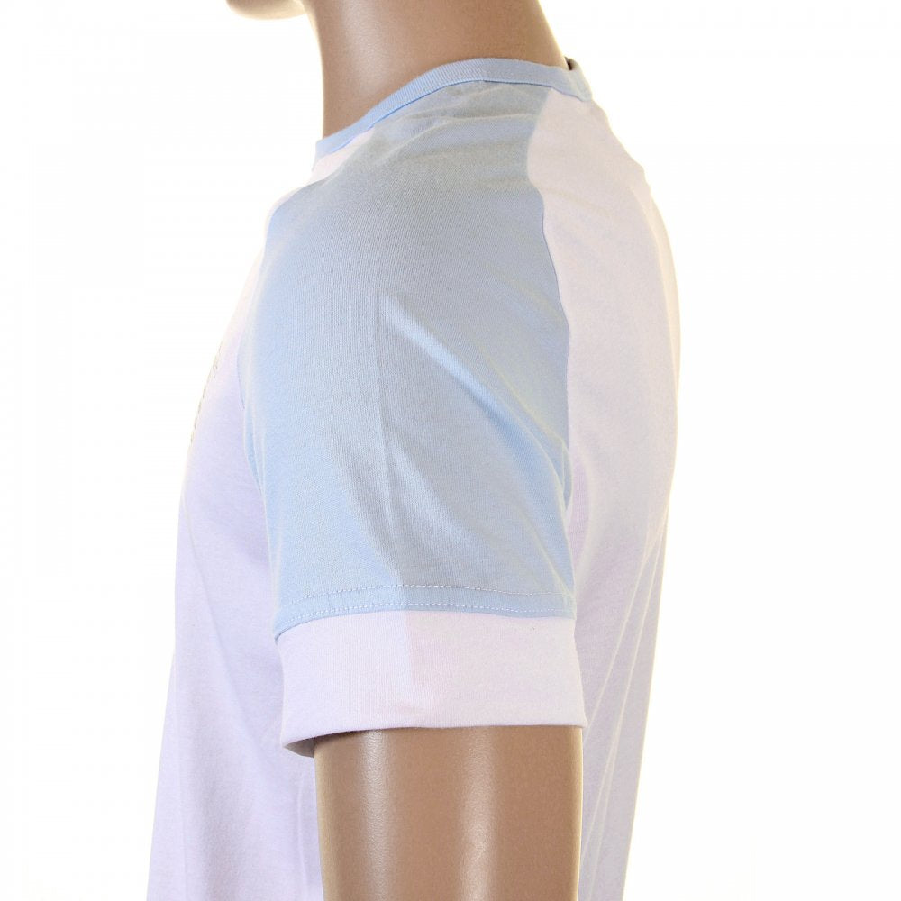 Original and Rare White with Sky Blue Short Sleeve T-Shirt