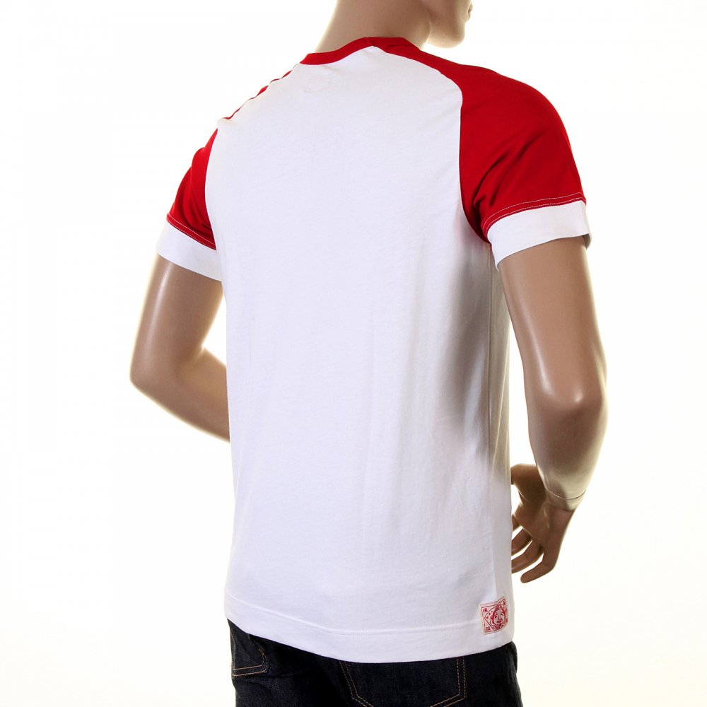 Original and Rare White with Red Short Sleeve T-Shirt