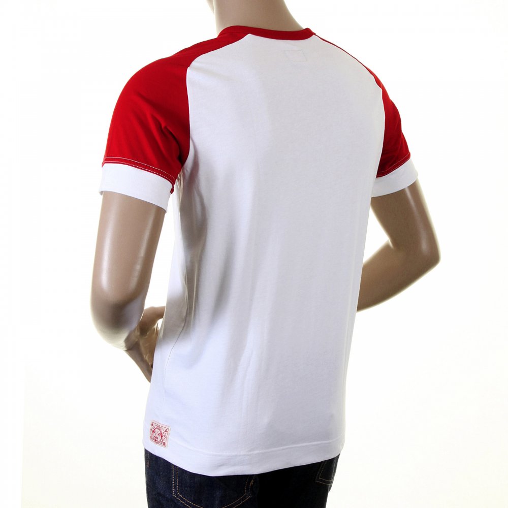 Genuine White with Red Short Sleeve T-Shirt