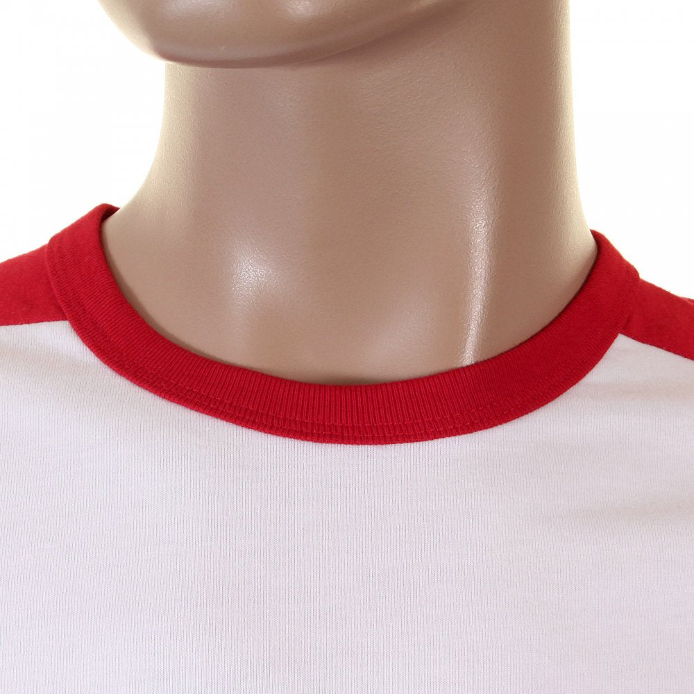 Genuine White with Red Short Sleeve T-Shirt