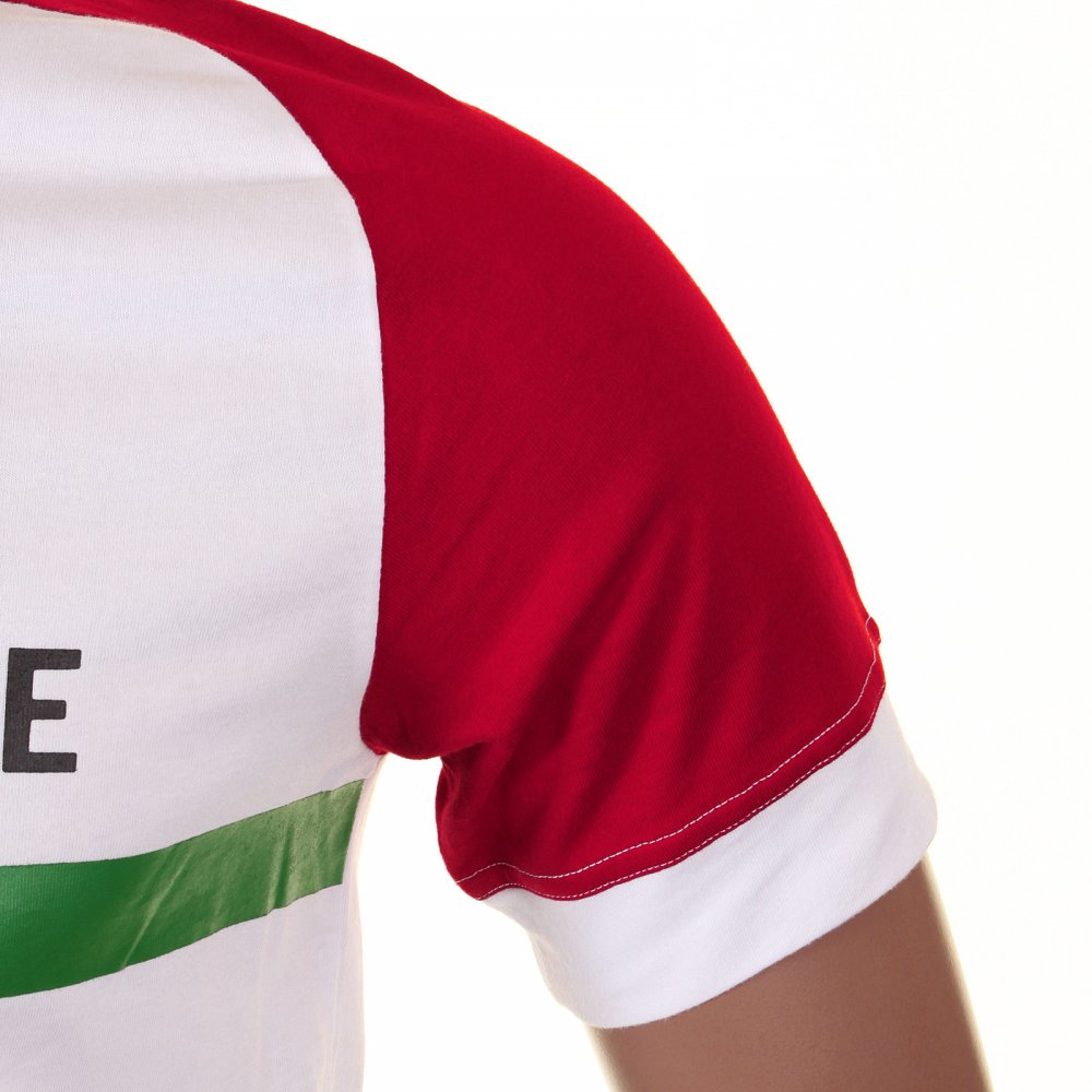 Genuine White with Red Short Sleeve T-Shirt
