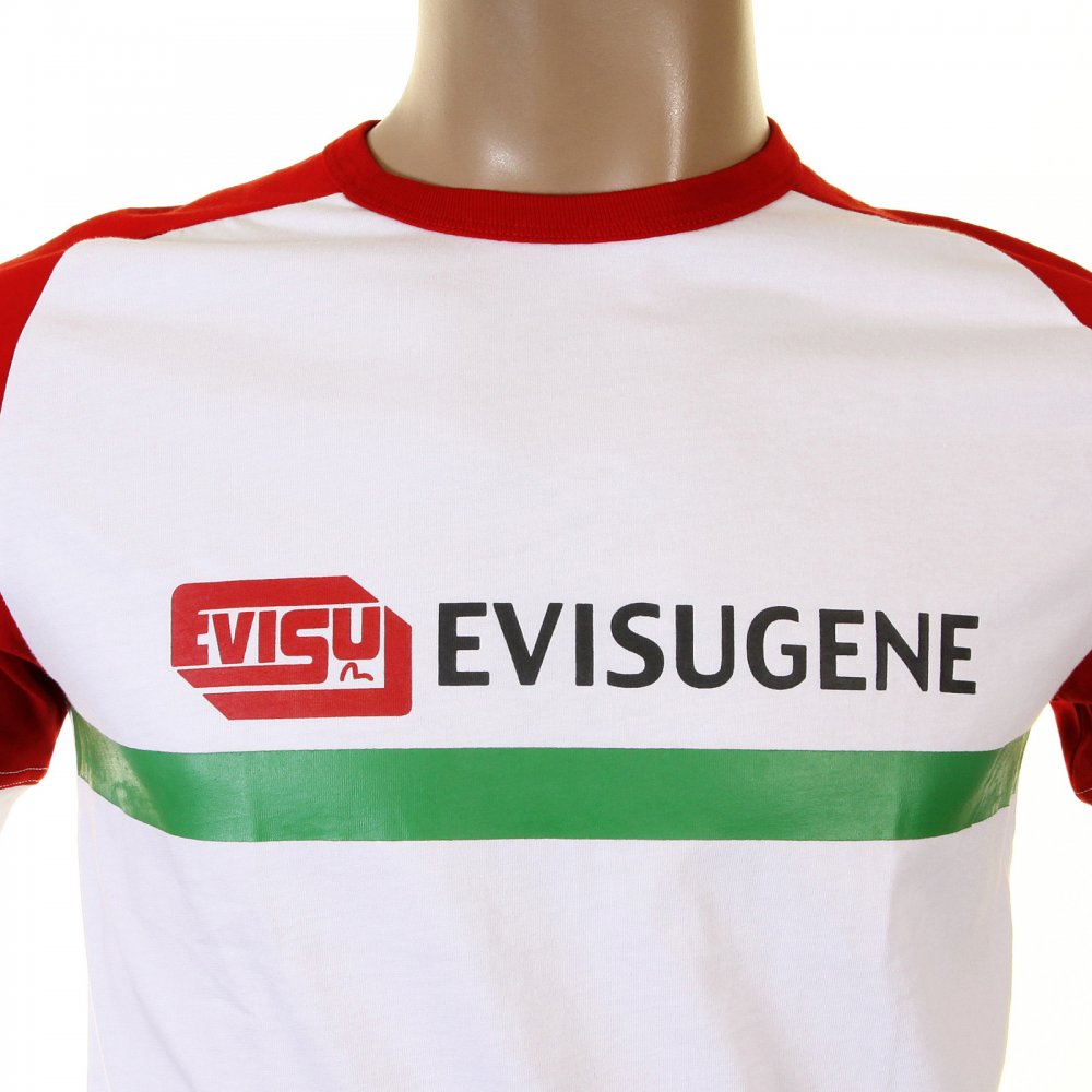 Genuine White with Red Short Sleeve T-Shirt