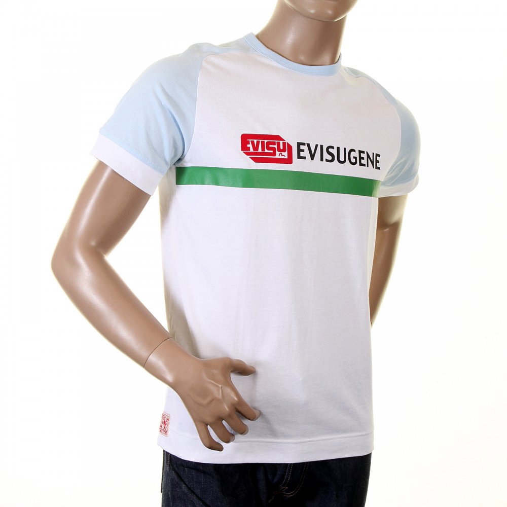 Rare White with Sky Blue Short Sleeve T-Shirt