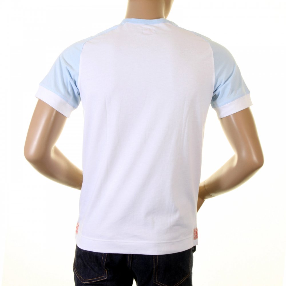 Rare White with Sky Blue Short Sleeve T-Shirt