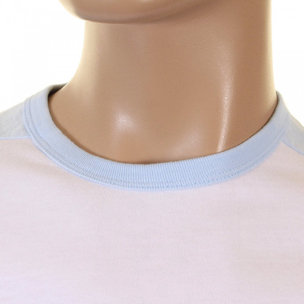 Rare White with Sky Blue Short Sleeve T-Shirt