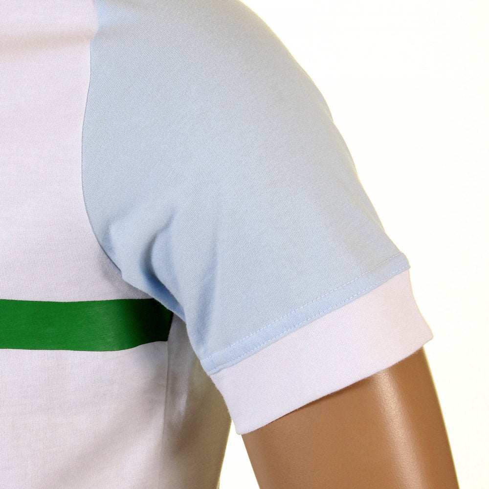 Rare White with Sky Blue Short Sleeve T-Shirt