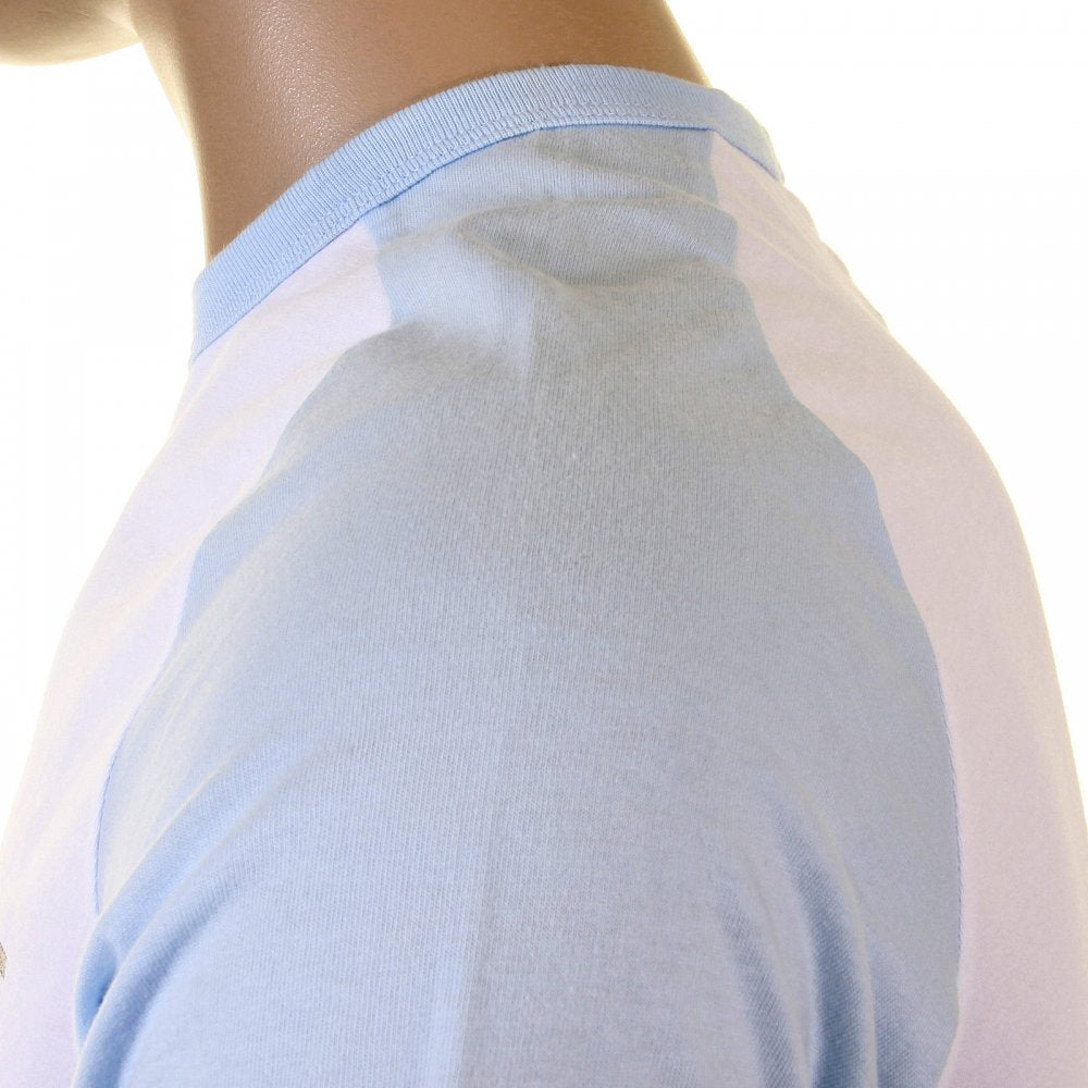 Rare White with Sky Blue Short Sleeve T-Shirt