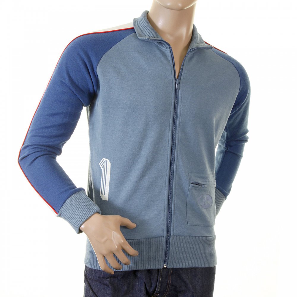 Original Azzure Blue Regular Fit Zipped Osaka Track Jacket