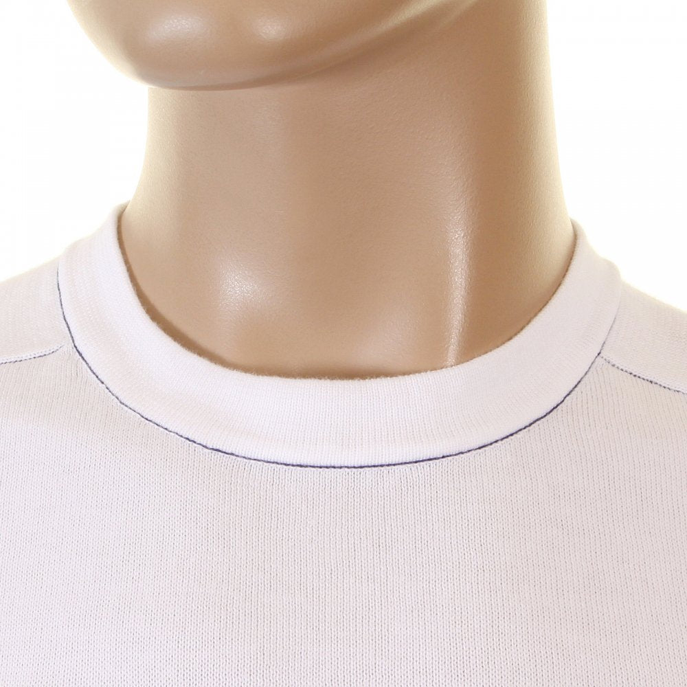 Knitted White Logo T shirt for men
