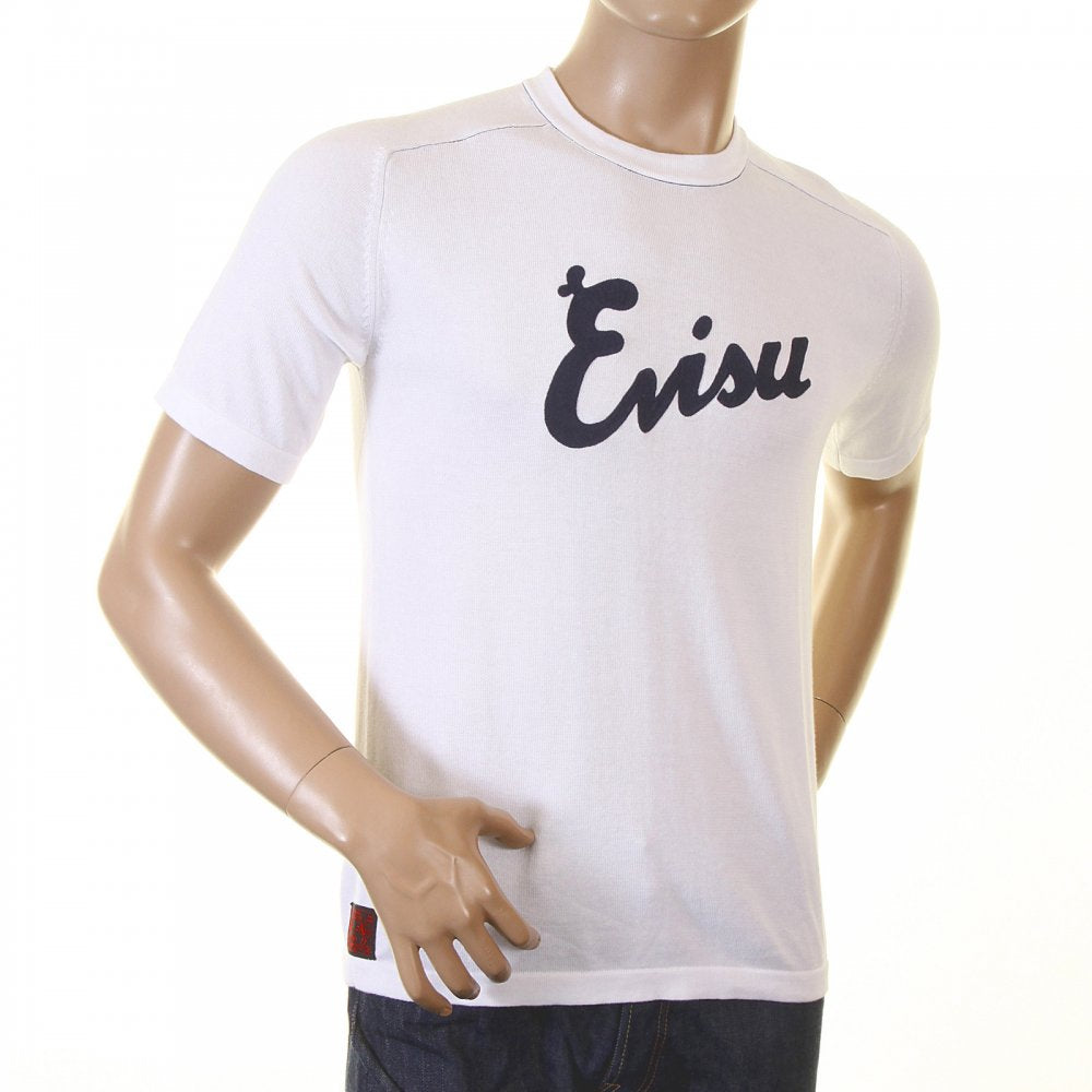 Knitted White Logo T shirt for men