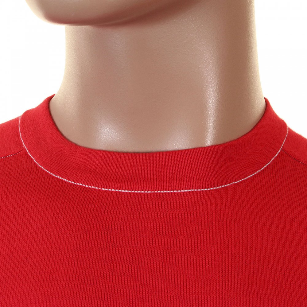 Knitted Red Logo T shirt for men