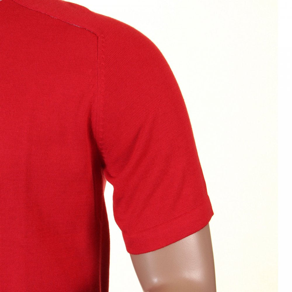 Knitted Red Logo T shirt for men