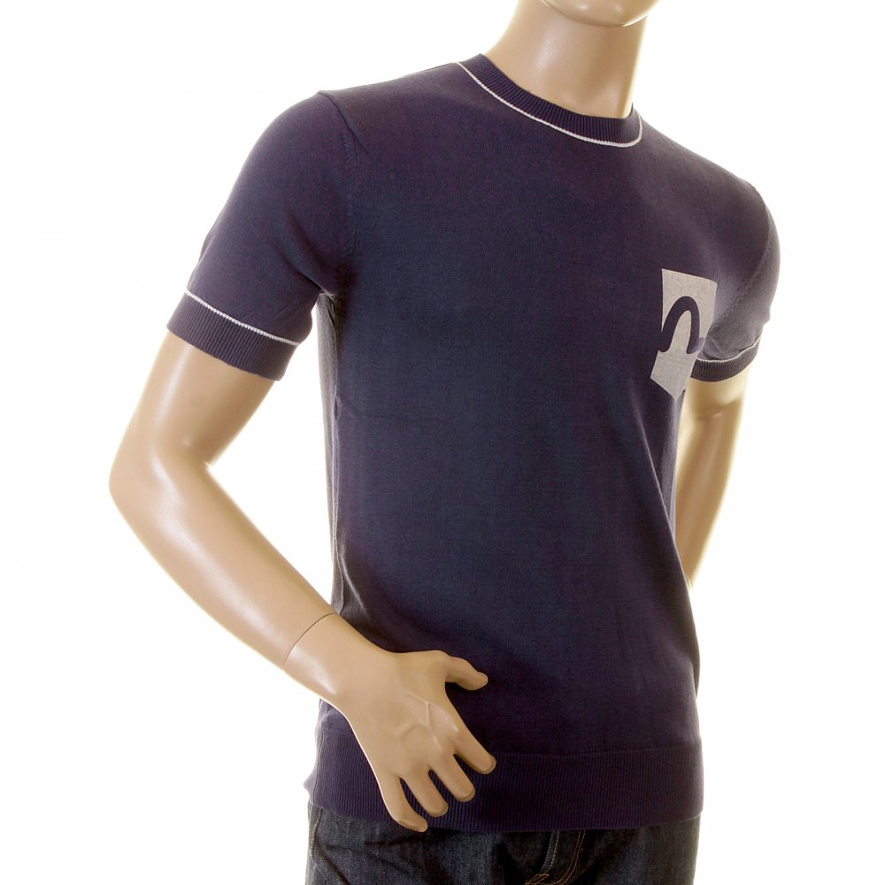 Ink Blue Logo Pocket printed T shirt for Men