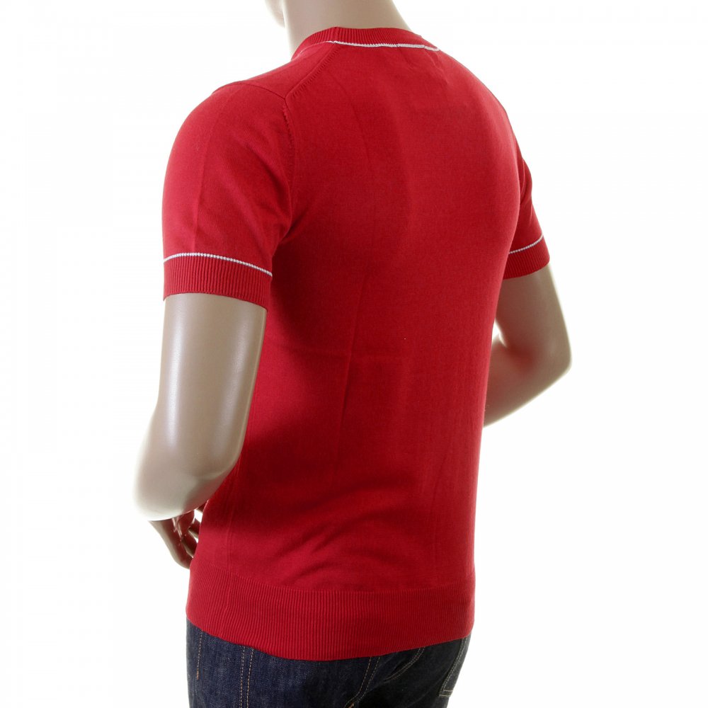 Red Logo Pocket printed T shirt for Men